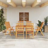  Vrtni set za objed Sklopivi 7 pcs Smeđa Čvrsto drvo akacije | shoptok.hr