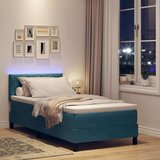 Box LED Box Spring Postelja z LED Temno modra 90 x 200 cm Žamet, (5000127477) | Shoptok.si