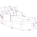  Preveliki šezlong Tamnozelena Baršunasta tkanina - Zelena boja džungle 71 cm | shoptok.hr