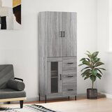 vidaXL Visoka komoda siva sonome 69,5x34x180 cm od konstruiranog drva | shoptok.hr