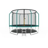  Vrtni trampolin Premium Yump 374 cm (12ft) s unutarnjom mrežom i ljestvama - tirkizni | shoptok.hr