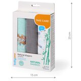 BabyOno Natural Bamboo Diapers Blue-Grey plenice iz blaga 70x70 cm 3 kos | Shoptok.si
