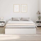 Krevet s ladicama Bijelo 200 x 200 cm Konstruirano drvo | Eponuda.com