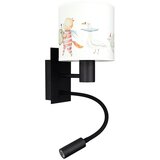 Brilagi LED fleksibilna lampa BOBO 1xE27/25W/230V + LED/3W crna/bela/sa motivom životinja | Eponuda.com
