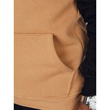 DStreet Bluza męska basic z kapturem kamelowa | Shoptok.si