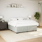  Okvir kreveta bez madraca svjetlosivi 180x200 cm baršunasti | shoptok.hr