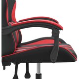  Okretna igraća stolica crno-crvena od umjetne kože - Crna i crvena 1 Bez naslona za noge | shoptok.hr