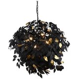 REALITY Črna kovinska viseča svetilka s plastičnim senčilom ø 70 cm Leavy – | Shoptok.si