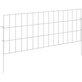  Ograda za vrt s kolčićima 24 pcs 75 x 30 cm Mesh Srebrna | Eponuda.com