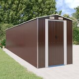 vidaXL Vrtno spremište tamnosmeđe 192x855x223 cm pocinčani čelik Cijene