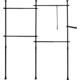SoBuy teleskopski garderobni sistem v črni barvi v stilu minimalizma, (20814557)