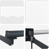 Ručna zlačivna tenda s LED diodama Bijela i antracit 3 x 2 m | shoptok.hr