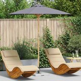  Vrtni suncobran Tamno siva Ø 217 x 230 cm bambus | shoptok.hr
