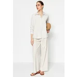 Trendyol Shirt - Ecru - Regular fit