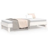  Izvlečna dnevna postelja bela 2x(80x200) cm trdna borovina, (20725372) | Shoptok.si