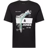Jack & Jones Majica 'JJCLARC' svetlo modra / črna / bela