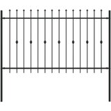  Ograda sa šiljcima Crna 200 x 130 cm Čelik s prahom premazan | shoptok.hr