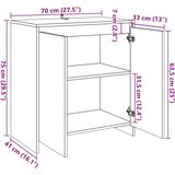 vidaXL Komoda artisan hrast 70x41x75 cm inženirski les | Shoptok.si