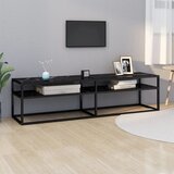 Maison Chic TV omarica - TV stojalo - Televizijska omarica črni marmor 160x40x40,5 cm kaljeno steklo, (21701524) | Shoptok.si