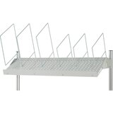 RAU Stojalo za kartonaste škatle, svetlo sive barve RAL 7035, ŠxG 1000 x 600 mm, 5 natičnih lokov (2 x 300 mm, 3 x 500 mm) | Shoptok.si
