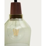 Kave Home Zelena/v temni naravni barvi viseča svetilka s steklenim senčilom ø 13,5 cm Silex – | Shoptok.si