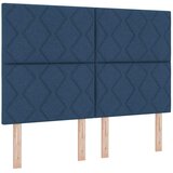 vidaXL Postelja z vzmetnico z vzglavjem Modra 140 x 200 cm blago, (5000127449) Cene