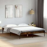  Okvir kreveta boja hrasta 120x200 cm konstruirano drvo i metal | shoptok.hr
