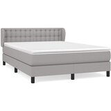  Krevet s oprugama i madracem svjetlosivi 140x190 cm od tkanine | shoptok.hr
