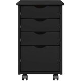  Gležnji kabinet s kolesom Črna 34 x 39 x 56 cm Masivna borovina, (5000232510) | Shoptok.si