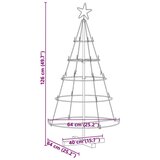 vidaXL božično stožčasto drevo z stojalom Črna 125 cm Jeklo | Shoptok.si