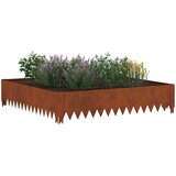  Ograda oko Travnjaka 4 pcs 100 x 100 x 20 cm Čelik Rđa | shoptok.hr