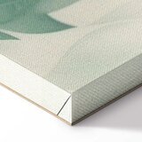  Slika - Watercolor Botanical Motif Delicate Green-Beige Leaves 60x40 Akustična | shoptok.hr