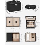  Elegantna Kutija za Nakit s Ogledalom - Crna | shoptok.hr