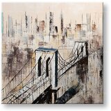  Slikana slika na platnu grad 80x80 cm Cene