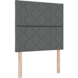vidaXL Stranska postelja z vzmetnico in klopjo Temno siva 120x190 cm Tkanina | Shoptok.si