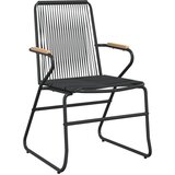  7-dijelni vrtni blagovaonski set od PVC ratana crni | Eponuda.ba