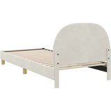  Otroški posteljni okvir z vznožjem krema 90 x 200 cm Žamet, (5000104802) | Shoptok.si