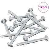 vidaXL Lesen vijak 12 pcs srebrna 9,8 x 53 mm Jeklo, (5000163943) | Shoptok.si