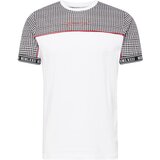 Brave Soul Majica 'ENNIS' rdeča / črna / bela | Shoptok.si