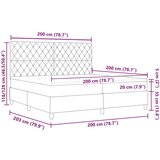 vidaXL Box Spring Krevet s Madracem Svjetlosiva 200x200 cm Baršun | shoptok.hr