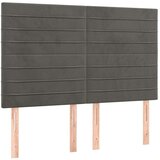  Posteljno vzglavje temno sivo 144x5x118/128 cm žamet, (20793162) | Shoptok.si