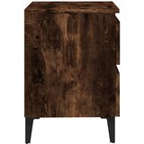  Noćni ormarići s metalnim nogama 2 kom boja hrasta 40x35x50 cm | shoptok.hr
