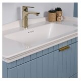 Hanah home Set kupaonskih ormarića s umivaonikom i ogledalom, 2 komada, plavi Slike
