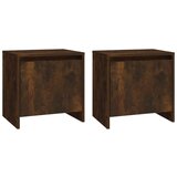 Noćni ormarići 2 kom boja dimljeni hrast 45x34x44 5 cm iverica | shoptok.hr
