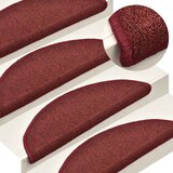  Prostirke za stepenice 30 kom 56x17x3 cm Bordo poluokrugle | Shoptok.si