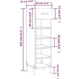 vidaXL ormarić za cipele sjajni bijeli 30x35x105 cm konstruirano drvo | shoptok.hr