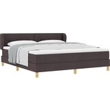 vidaXL box spring postelja z matičem v temno rjavi barvi, 180x200 cm tkanina, (22052208) | Shoptok.si