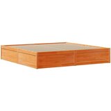 vidaXL Okvir kreveta bez madraca voštano smeđi 200x200 cm od borovine | shoptok.hr