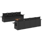  9-dijelni set vrtnih sofa s jastucima crni od poliratana | shoptok.hr