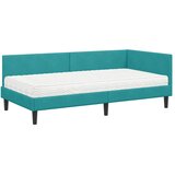  Kutni krevetni okvir s madracem 2 kom. Tirkizna 90 x 190 cm | Shoptok.si